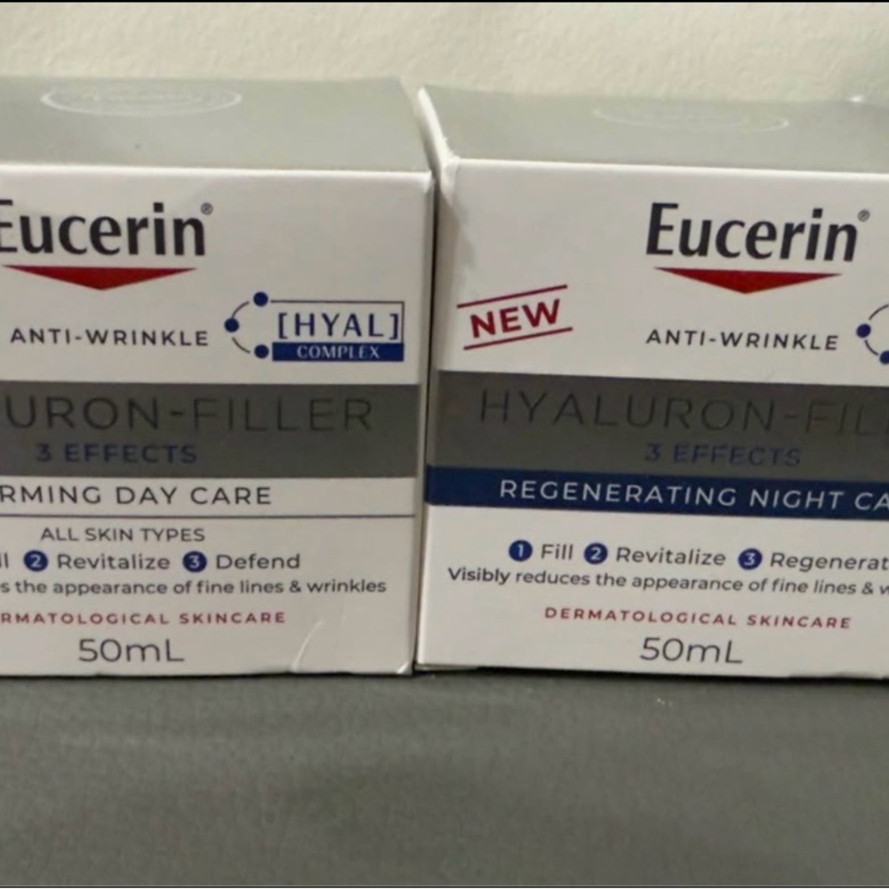Eucerin Hyaluron-Filler Anti-Wrinkle Skincare : Day & Night. Both for $60